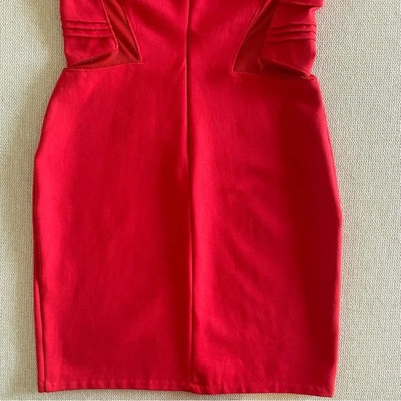 Red Bodycon Cutout Sheath Cocktail Dress Size S - Picture 4 of 11